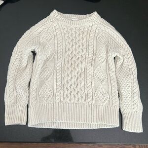 Crew Cuts Boys Ivory Fishermen’s Sweater - Sz XS(4-5)